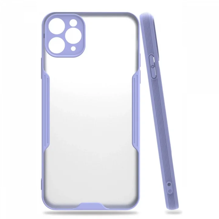 Mey İthalat®   iPhone 11 Pro Kılıf Platin Silikon - Lila