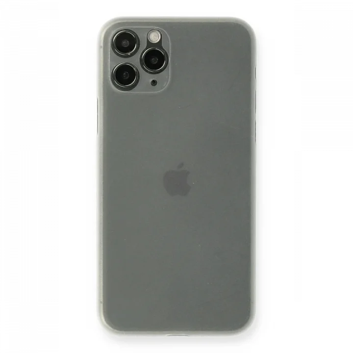 Mey İthalat®   iPhone 11 Pro Kılıf PP Ultra İnce Kapak - Beyaz