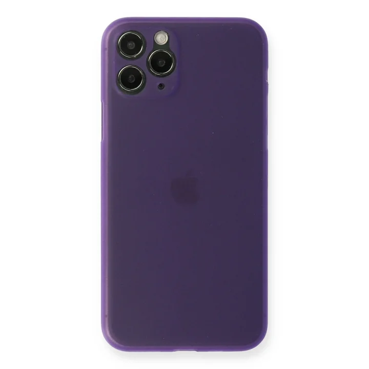 Mey İthalat®  iPhone 11 Pro Kılıf PP Ultra İnce Kapak - Mor
