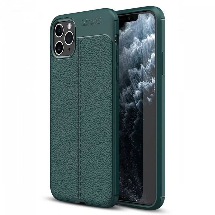 Mey İthalat®   iPhone 11 Pro Max Kılıf Auto Focus Kapak - Yeşil
