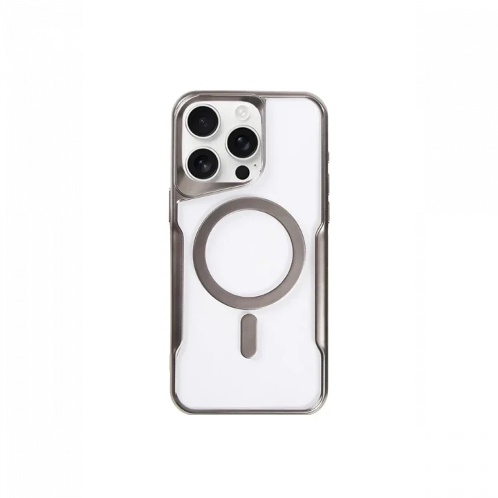 Mey İthalat®   iPhone 11 Pro Max Kılıf Boyi Magsafe Silikon Kapak - Titan Gri