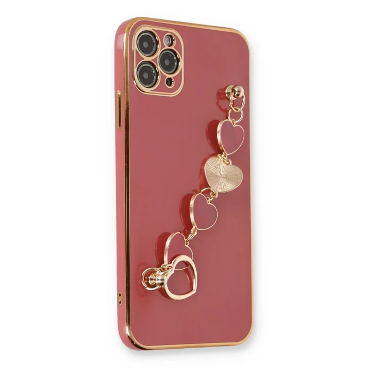 Mey İthalat®  iPhone 11 Pro Max Kılıf Esila Silikon - Kırmızı