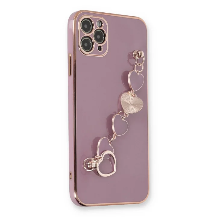 Mey İthalat®  iPhone 11 Pro Max Kılıf Esila Silikon - Mor