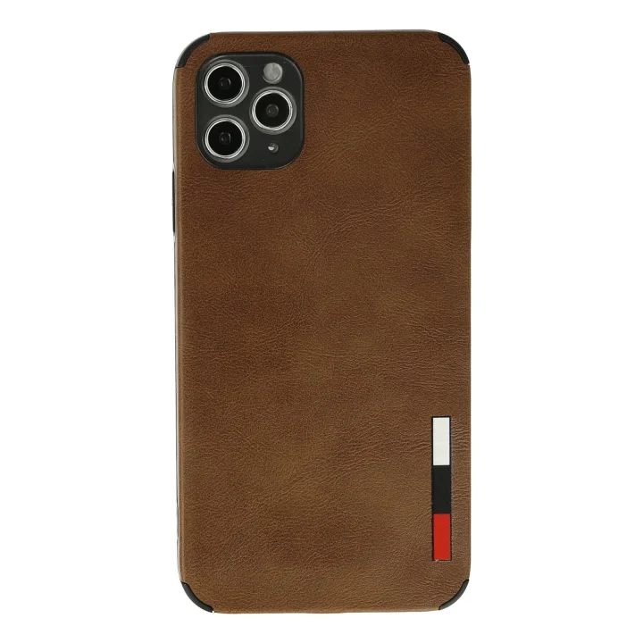 Mey İthalat®   iPhone 11 Pro Max Kılıf Loop Deri Silikon - Kahverengi