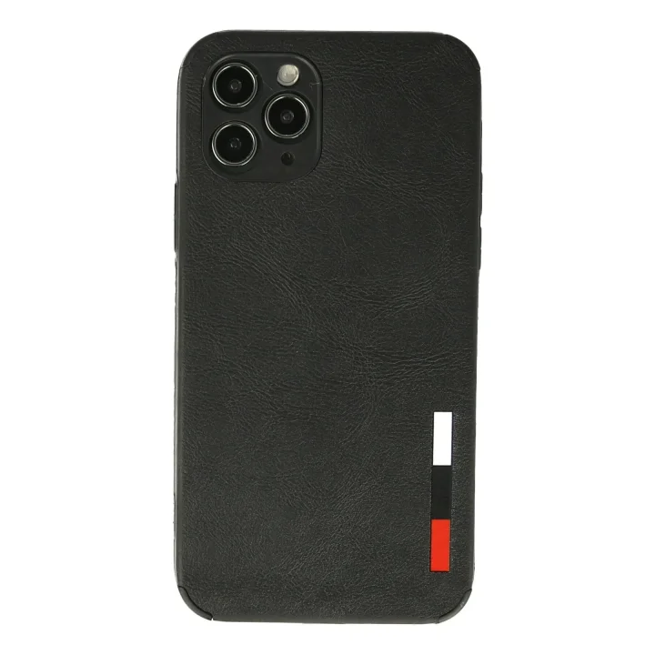 Mey İthalat®   iPhone 11 Pro Max Kılıf Loop Deri Silikon - Siyah