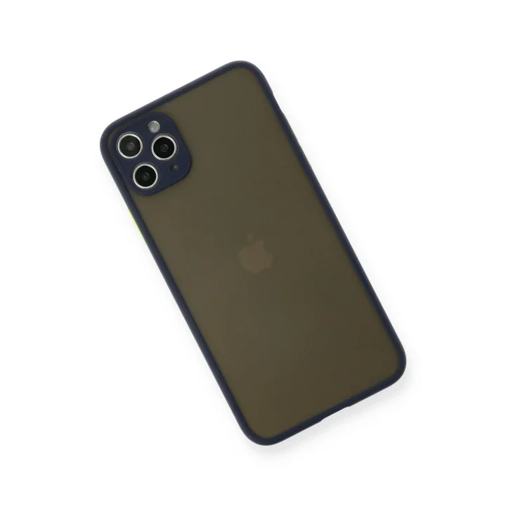 Mey İthalat®   iPhone 11 Pro Max Kılıf Montreal Silikon Kapak - Lacivert
