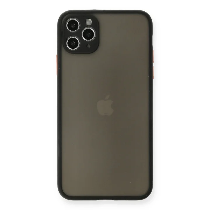 Mey İthalat®   iPhone 11 Pro Max Kılıf Montreal Silikon Kapak - Siyah