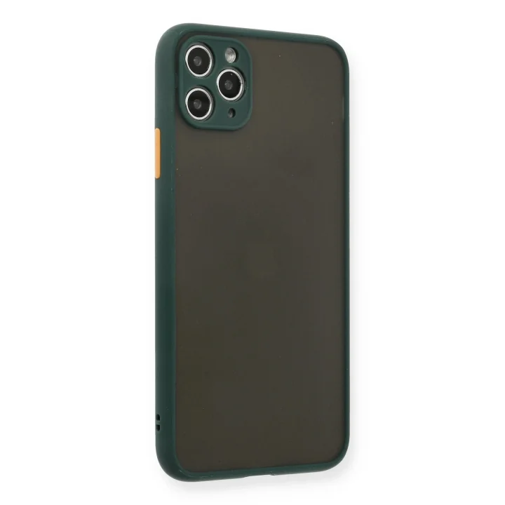 Mey İthalat®   iPhone 11 Pro Max Kılıf Montreal Silikon Kapak - Yeşil