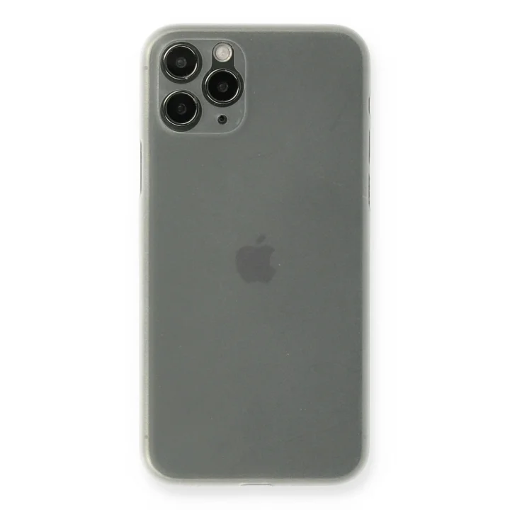 Mey İthalat®   iPhone 11 Pro Max Kılıf PP Ultra İnce Kapak - Beyaz