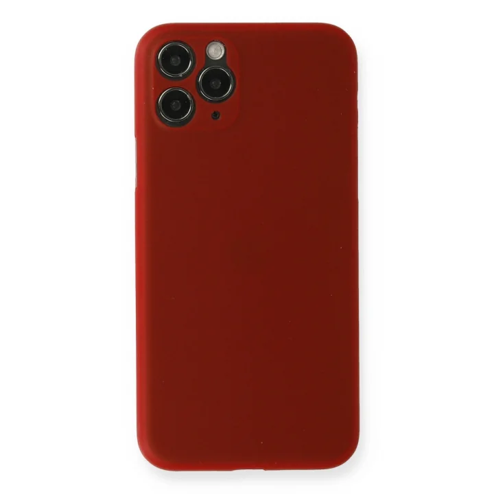 Mey İthalat®  iPhone 11 Pro Max Kılıf PP Ultra İnce Kapak - Kırmızı