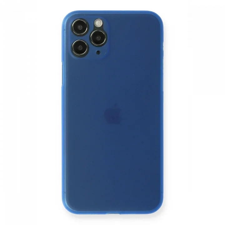 Mey İthalat®  iPhone 11 Pro Max Kılıf PP Ultra İnce Kapak - Mavi