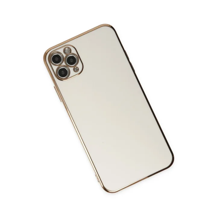 Mey İthalat®  iPhone 11 Pro Max Kılıf Volet Silikon - Beyaz