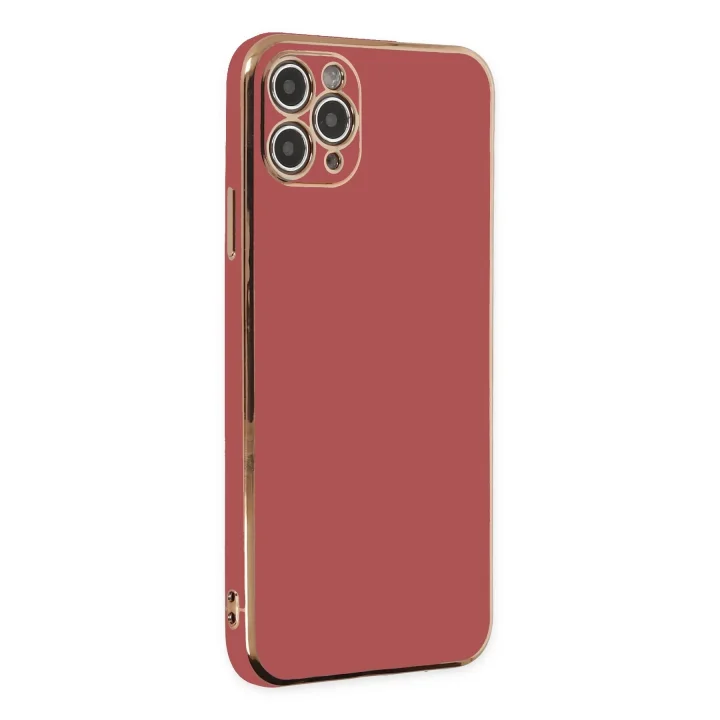 Mey İthalat®  iPhone 11 Pro Max Kılıf Volet Silikon - Kırmızı