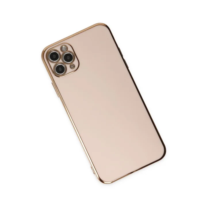 Mey İthalat®  iPhone 11 Pro Max Kılıf Volet Silikon - Pembe