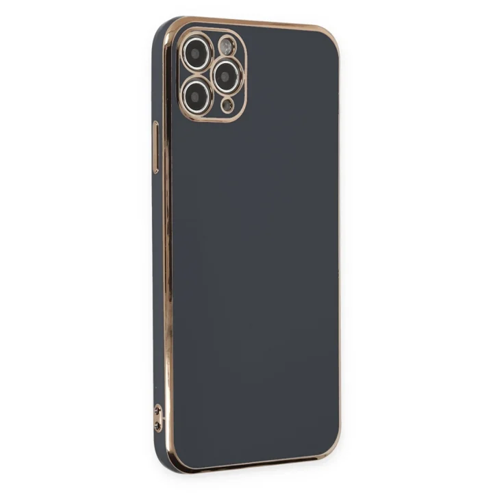 Mey İthalat®  iPhone 11 Pro Max Kılıf Volet Silikon - Siyah