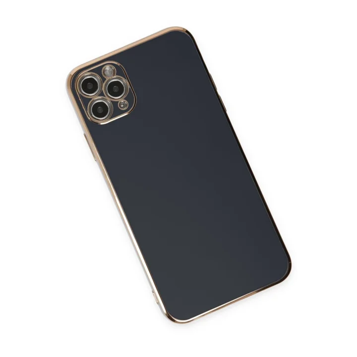 Mey İthalat®  iPhone 11 Pro Max Kılıf Volet Silikon - Siyah