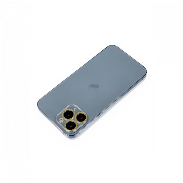 Mey İthalat®  iPhone 11 Pro Shine Kamera Lens Koruma Cam - Gold