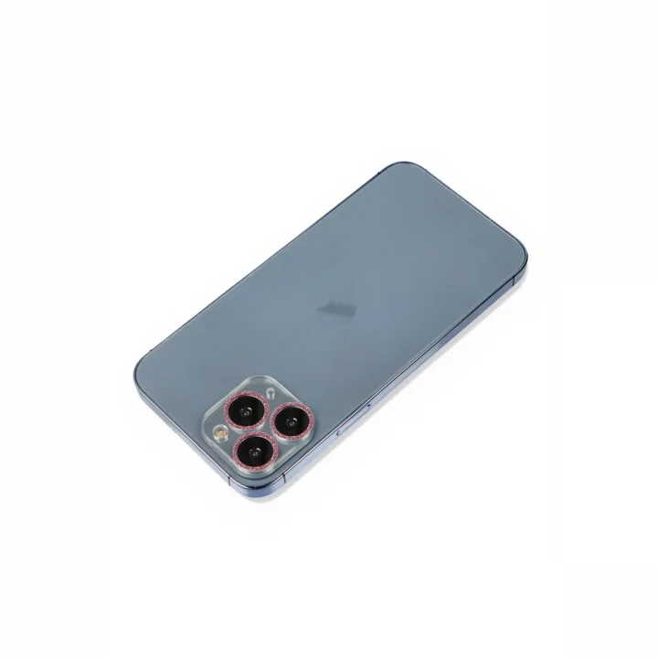 Mey İthalat®  iPhone 11 Pro Shine Kamera Lens Koruma Cam - Pembe