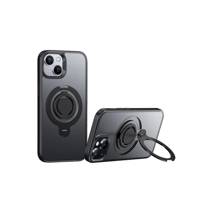 Mey İthalat®  iPhone 12 Avatar 360 Dönen Magsafe Kapak - Siyah