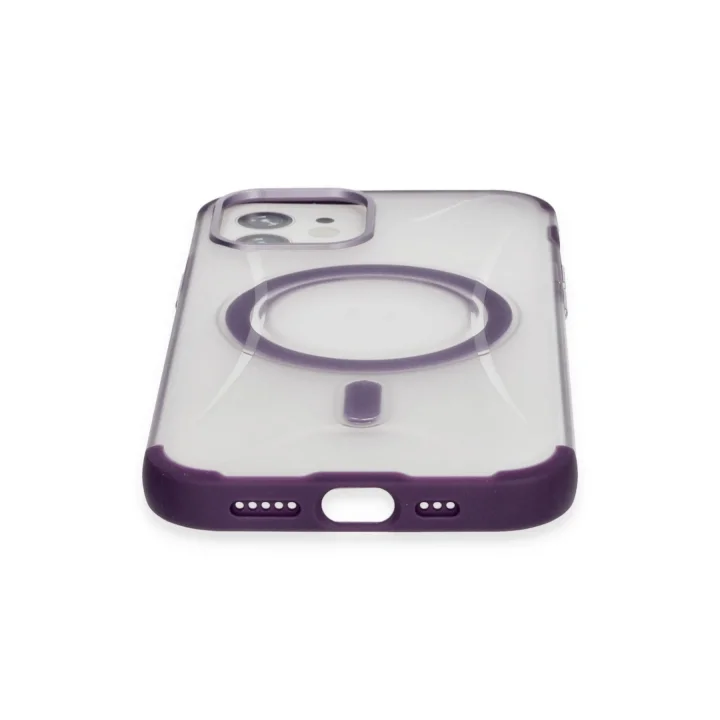 Mey İthalat®   iPhone 12 Hilton Magsafe Kapak - Derin Mor