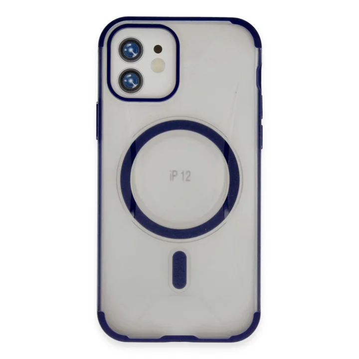 Mey İthalat®  iPhone 12 Hilton Magsafe Kapak - Lacivert