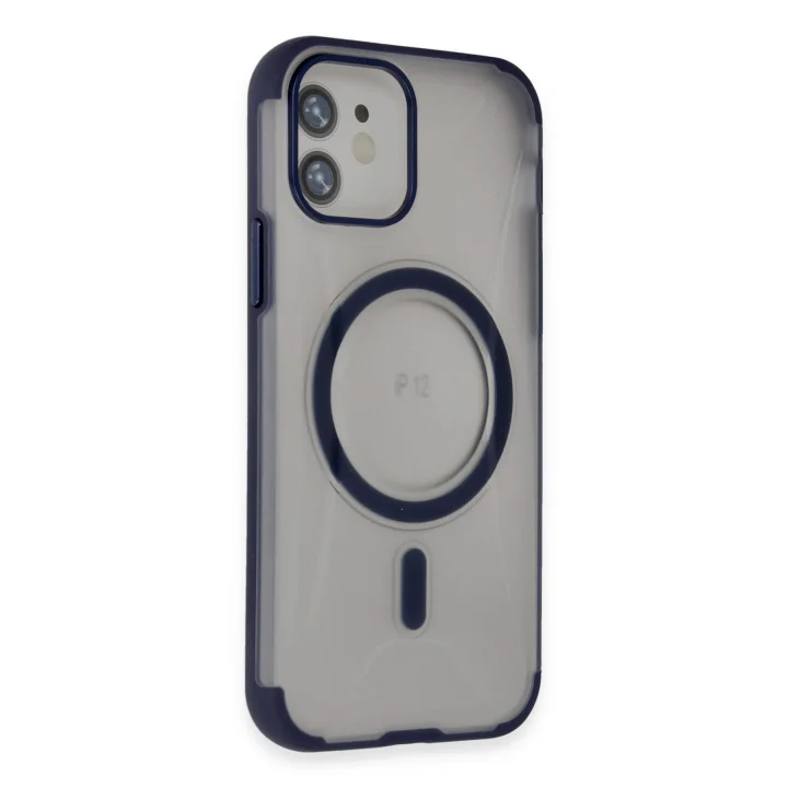 Mey İthalat®  iPhone 12 Hilton Magsafe Kapak - Lacivert