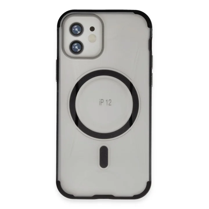 Mey İthalat®  iPhone 12 Hilton Magsafe Kapak - Siyah