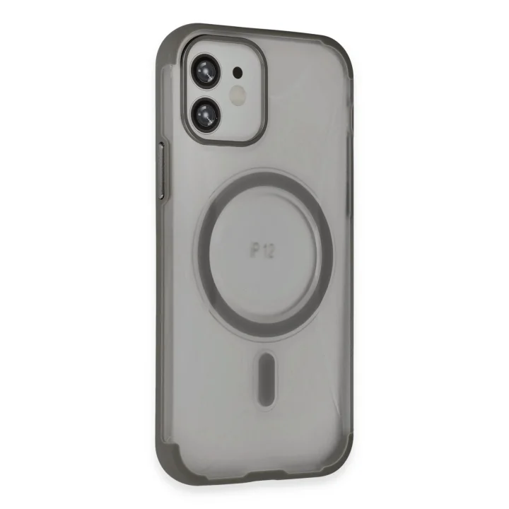 Mey İthalat®  iPhone 12 Hilton Magsafe Kapak - Titan Gri