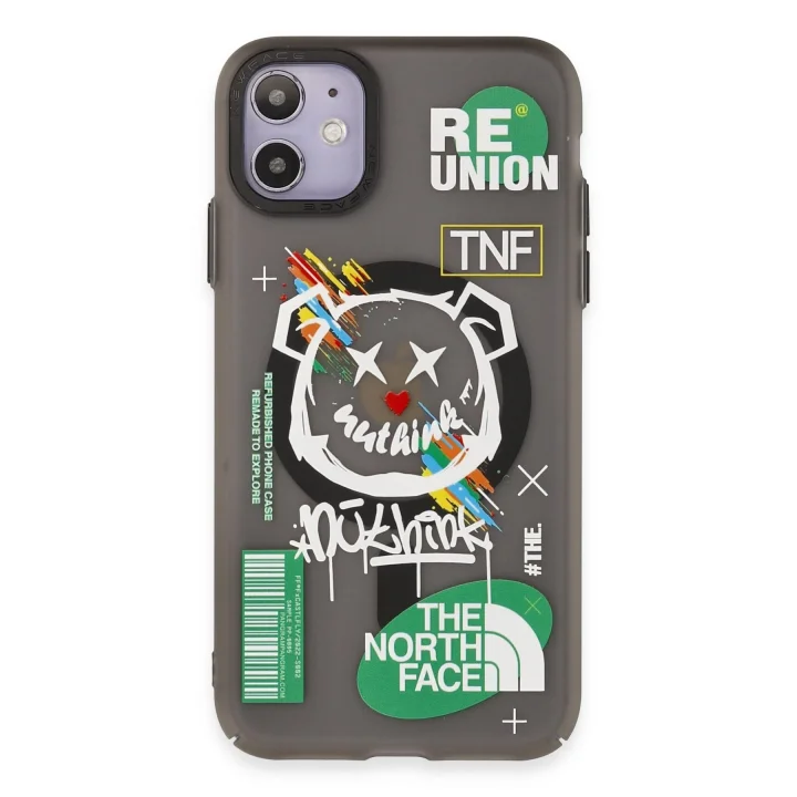 Mey İthalat®  iPhone 12 Kılıf Apollo Magneticsafe Desenli Kapak - Apollo Siyah - 2