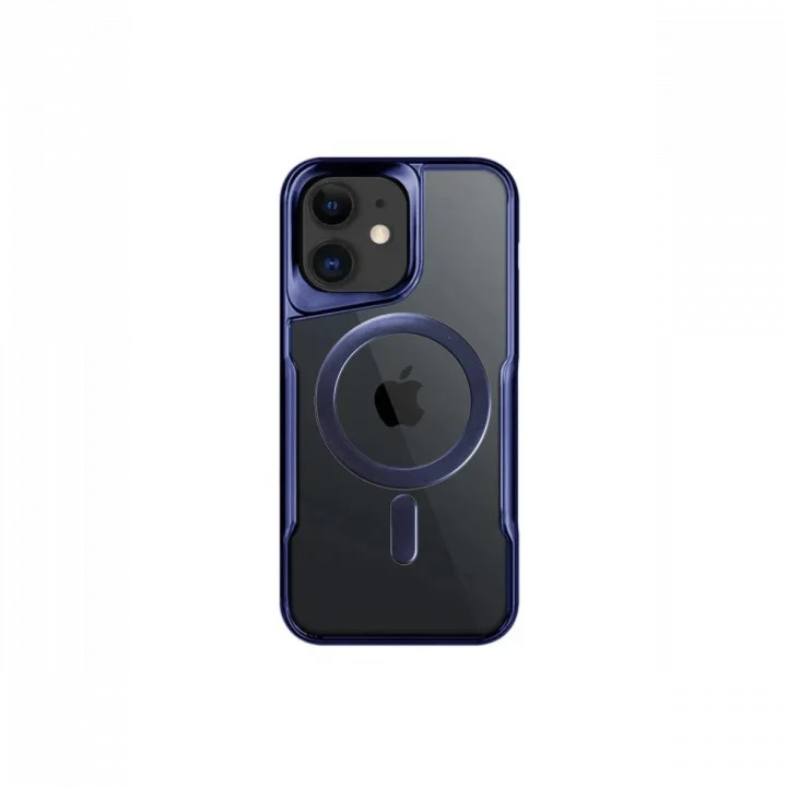 Mey İthalat®  iPhone 12 Kılıf Boyi Magsafe Silikon Kapak - Lacivert