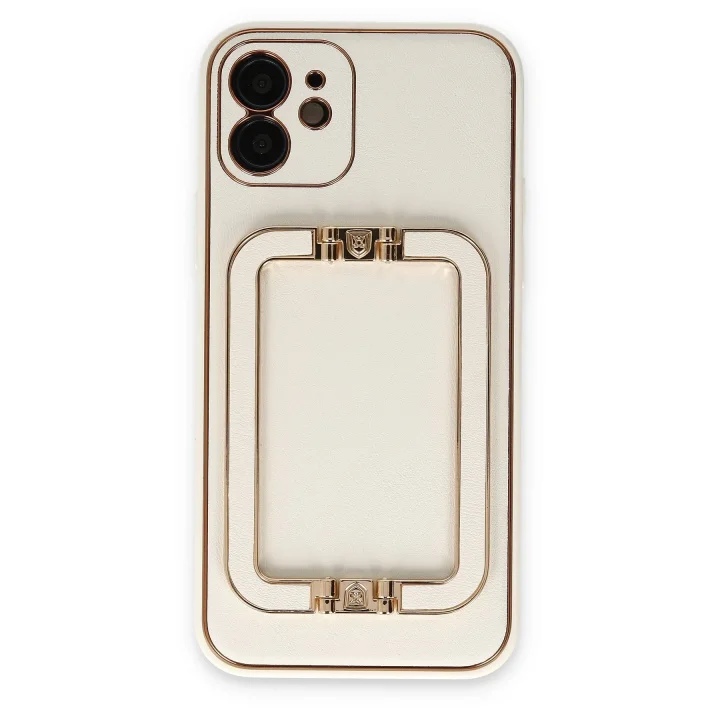 Mey İthalat®  iPhone 12 Kılıf Coco Elit Kapak - Beyaz