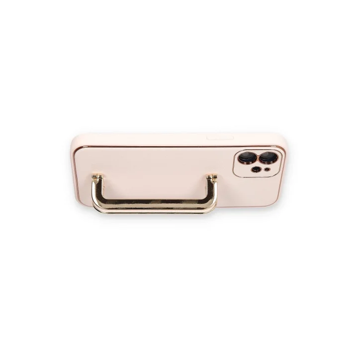 Mey İthalat®  iPhone 12 Kılıf Coco Elit Kapak - Pudra