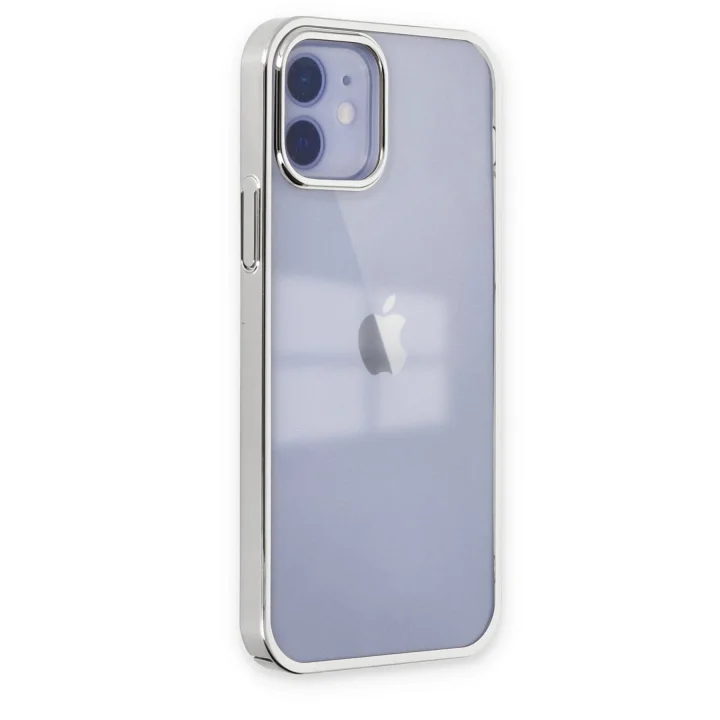Mey İthalat®  iPhone 12 Kılıf Element Silikon - Gümüş