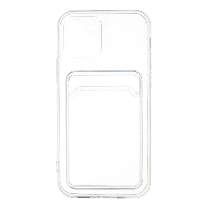 Mey İthalat®  iPhone 12 Kılıf Kart Şeffaf Silikon - Şeffaf