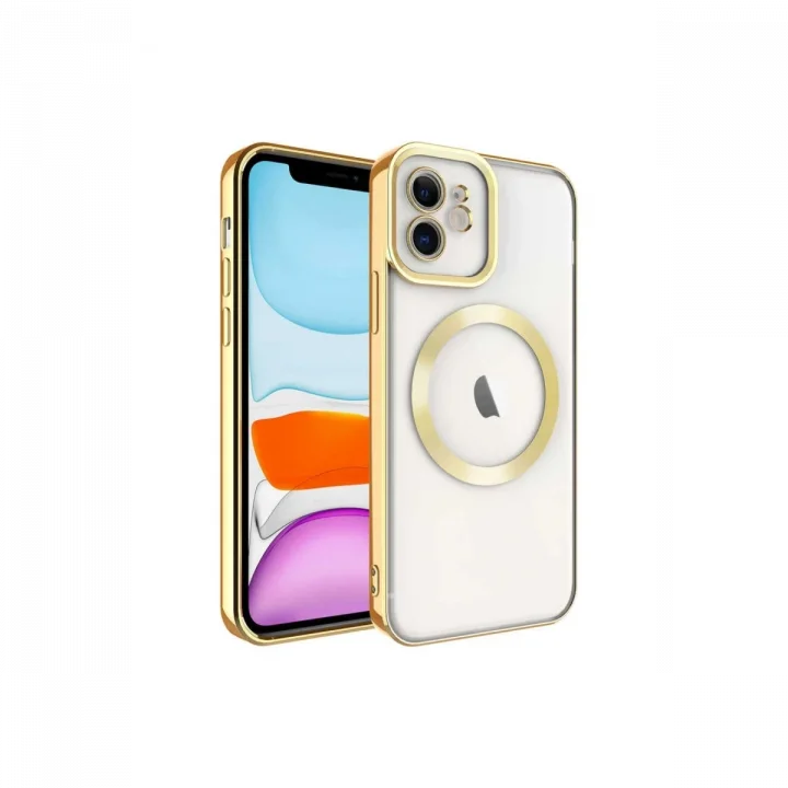 Mey İthalat®   iPhone 12 Kılıf Kross Magneticsafe Kapak - Gold