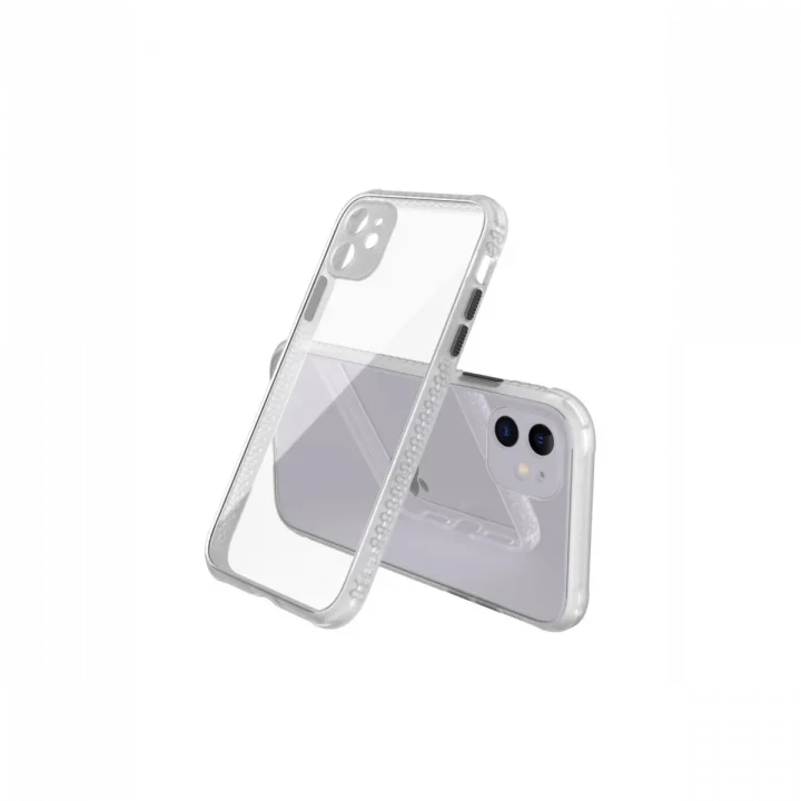 Mey İthalat®  iPhone 12 Kılıf Miami Şeffaf Silikon - Şeffaf