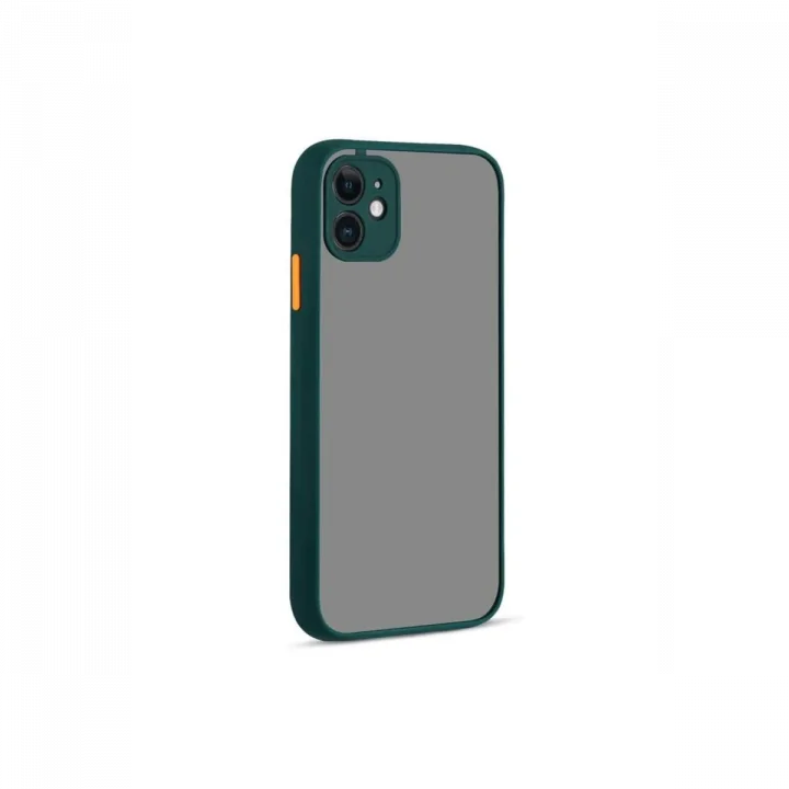 Mey İthalat®  iPhone 12 Kılıf Montreal Silikon Kapak - Yeşil