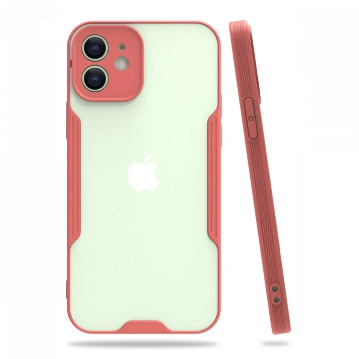 Mey İthalat®   iPhone 12 Kılıf Platin Silikon - Pembe