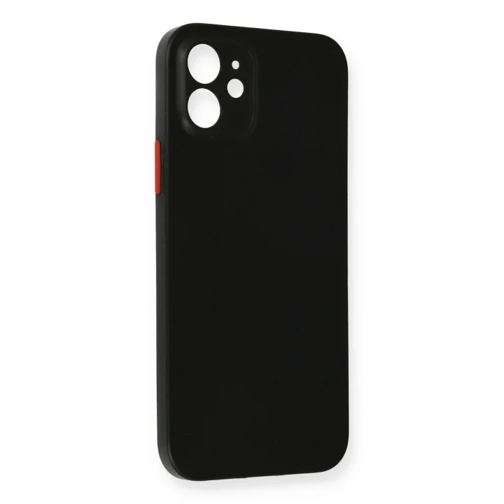 Mey İthalat®   iPhone 12 Kılıf PP Ultra İnce Kapak - Siyah