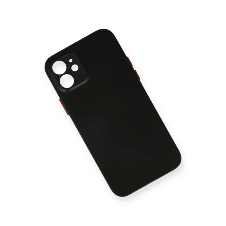 Mey İthalat®   iPhone 12 Kılıf PP Ultra İnce Kapak - Siyah