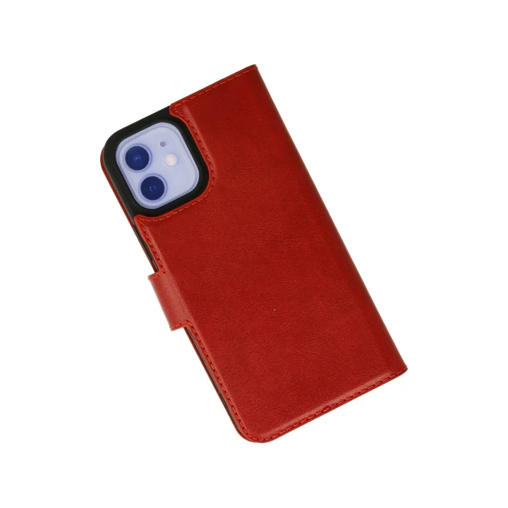 Mey İthalat®  iPhone 12 Kılıf Trend S Plus Kapaklı Kılıf - Kırmızı