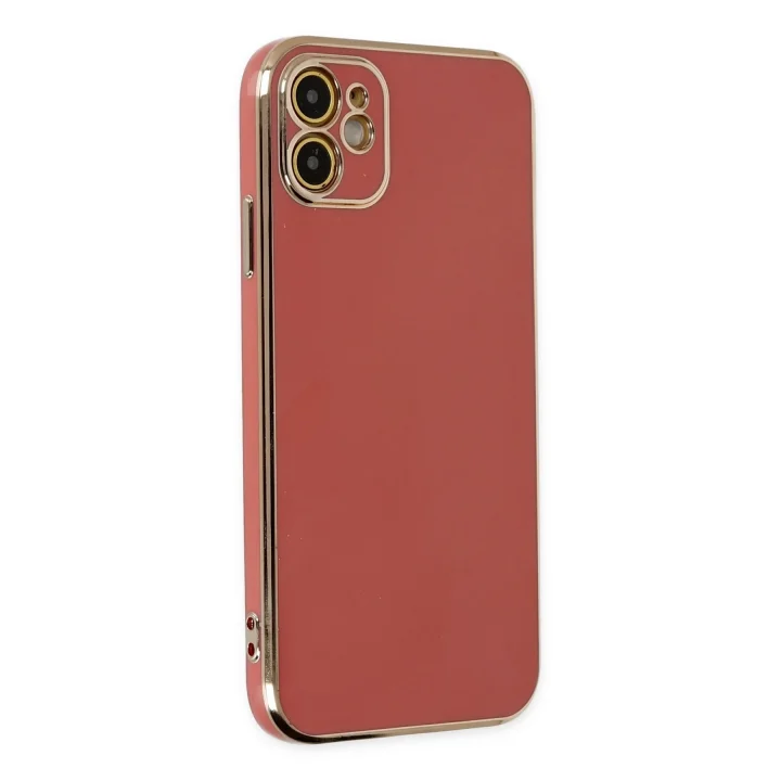 Mey İthalat®  iPhone 12 Kılıf Volet Silikon - Kırmızı