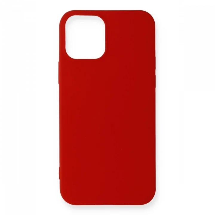 Mey İthalat®  iPhone 12 Mini Kılıf First Silikon - Koyu Kırmızı