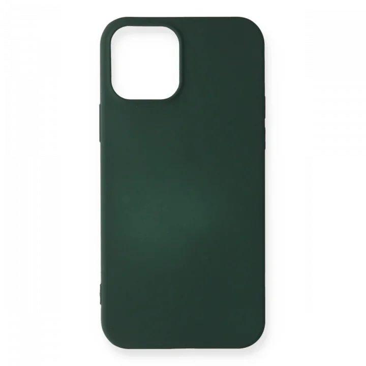 Mey İthalat®  iPhone 12 Mini Kılıf First Silikon - Koyu Yeşil