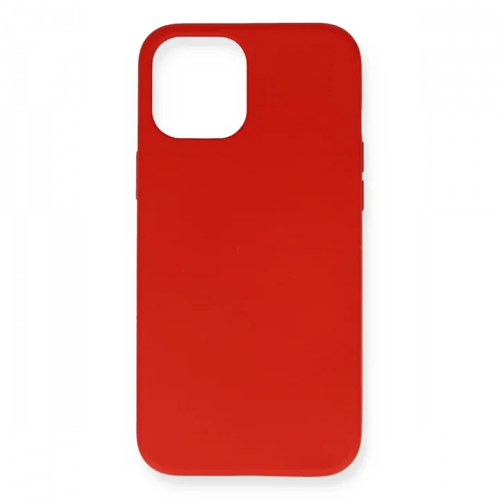 Mey İthalat®  iPhone 12 Mini Kılıf Nano içi Kadife Silikon - Kırmızı