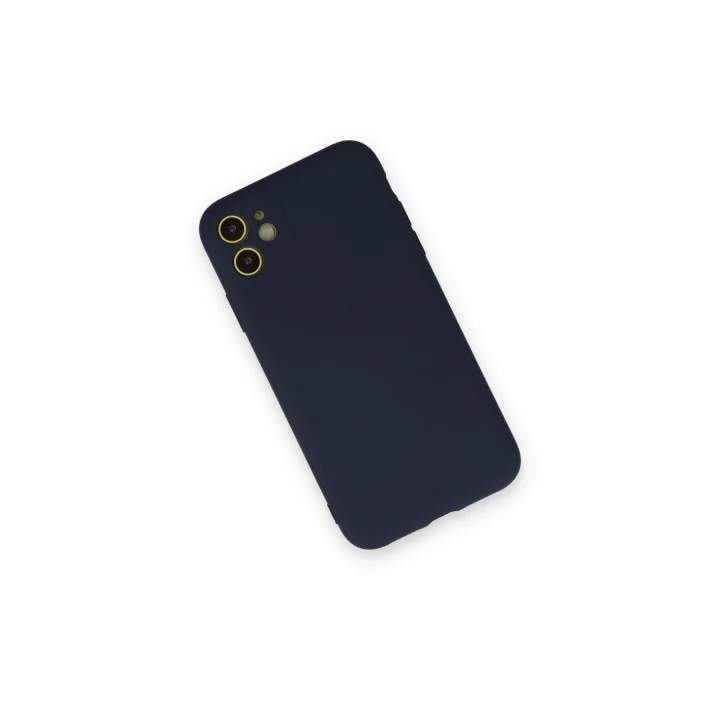 Mey İthalat®  iPhone 12 Mini Kılıf Nano içi Kadife Silikon - Lacivert