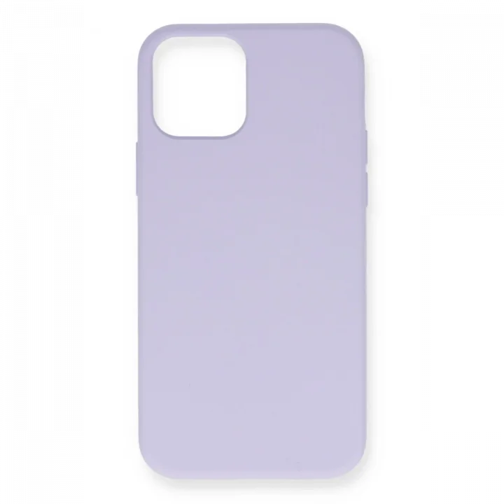 Mey İthalat®  iPhone 12 Mini Kılıf Nano içi Kadife Silikon - Lila