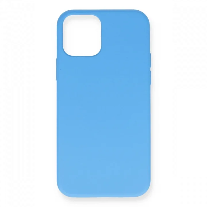 Mey İthalat®  iPhone 12 Mini Kılıf Nano içi Kadife Silikon - Mavi