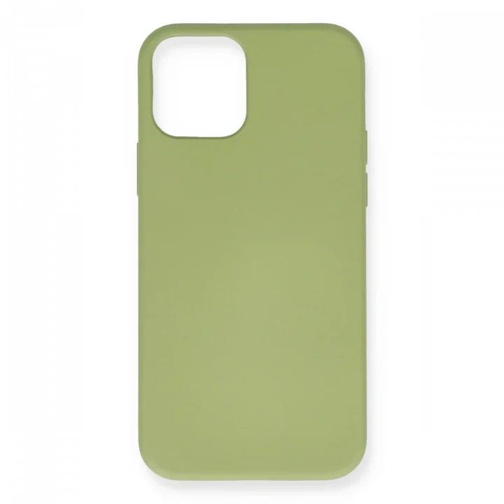 Mey İthalat®  iPhone 12 Mini Kılıf Nano içi Kadife Silikon - Yeşil