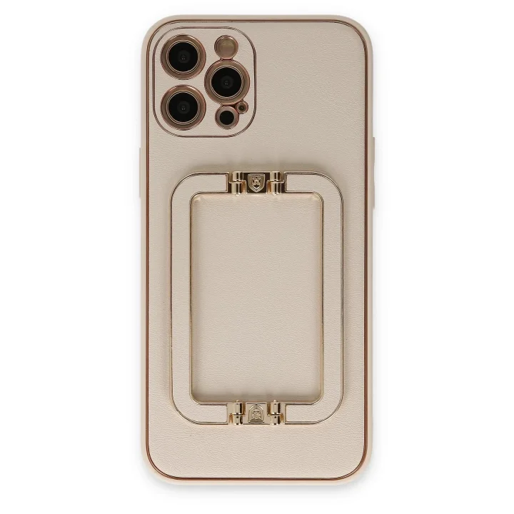 Mey İthalat®  iPhone 12 Pro Kılıf Coco Elit Kapak - Gold